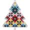 Wonderland Crafts Fair Isle Plaid Tree Ornament Bead Embroidery on Plastic Kit